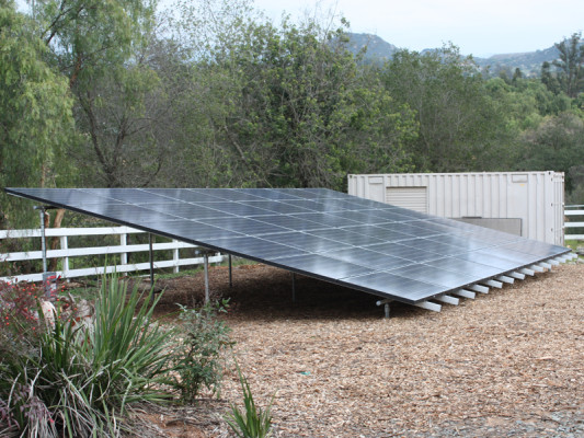 Ground Mounted Solar Array in Valley Center, CA
